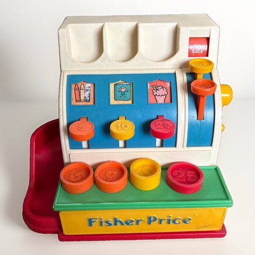 Vintage fisher price cashier - fisher,