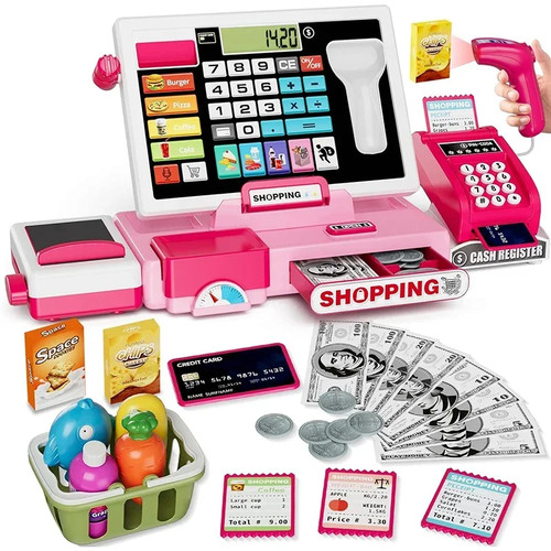 Kid cash register toy - cash,