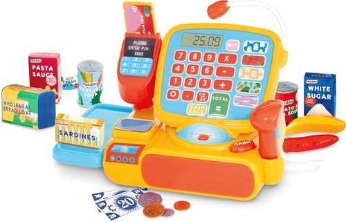 Cash register toy shopping - cash,