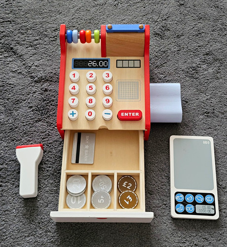 Children wooden toy till - children's,