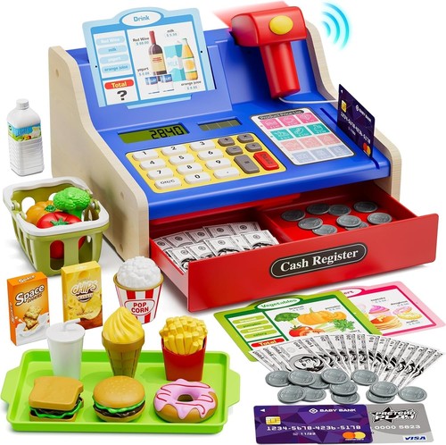 Wooden cash register - wooden, for